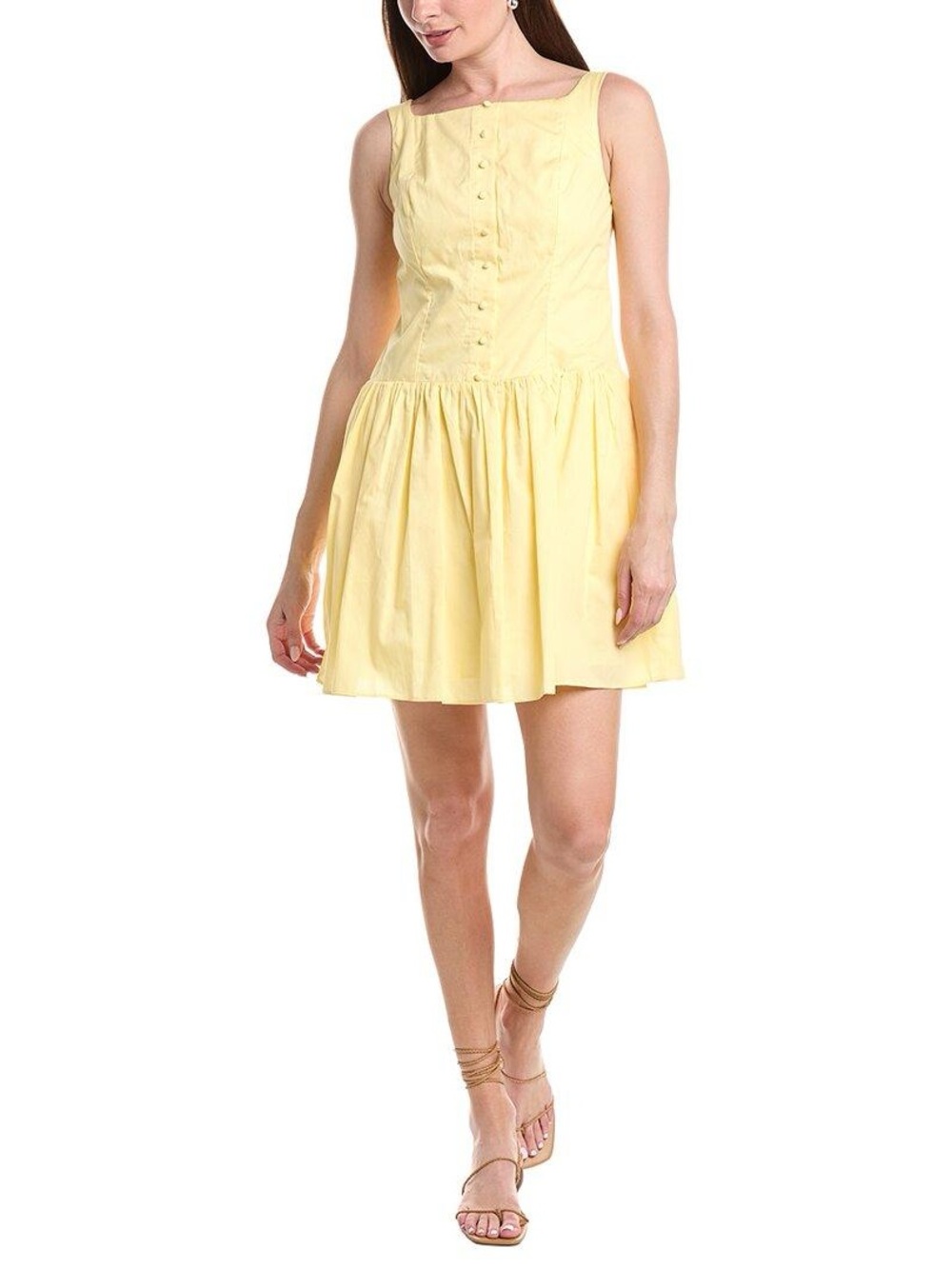julia jordan Pale Yellow Sleeveless Mini Dress NWOT size Medium